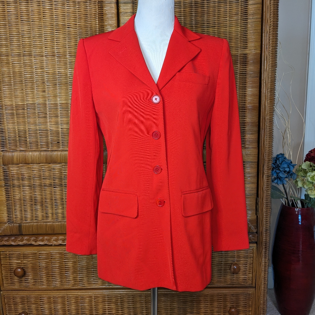Ralph Lauren Striking Red Blazer Size 6